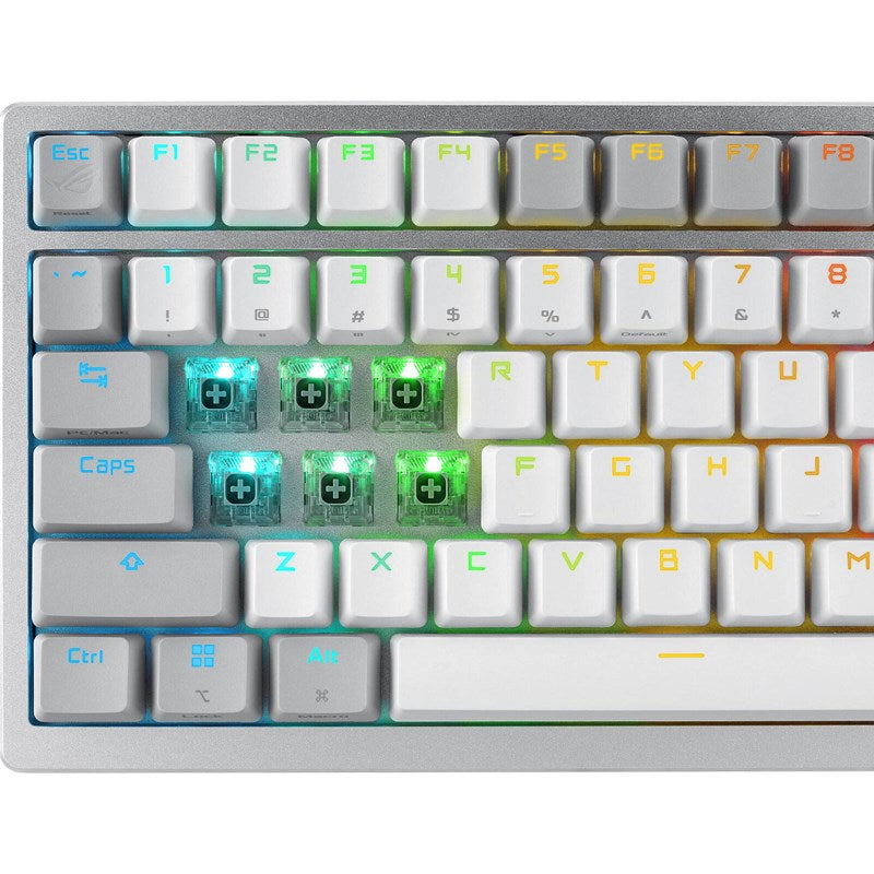 Asus ROG Azoth 75 Wireless RGB Mechanical Gaming Keyboard (ROG NX Red Switches) (Arabic Layout) - White