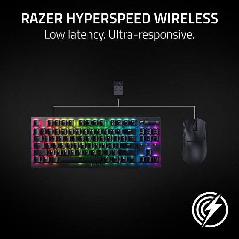 Razer DeathAdder V3 HyperSpeed Ultra-lightweight Wireless Ergonomic Esports Gaming Mouse - Black