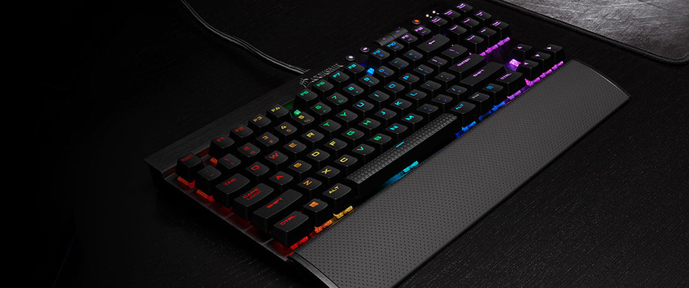 Corsair K65 RGB RAPIDFIRE TKL Wired Mechanical Gaming Keyboard (CHERRY MX Speed RGB) - Black
