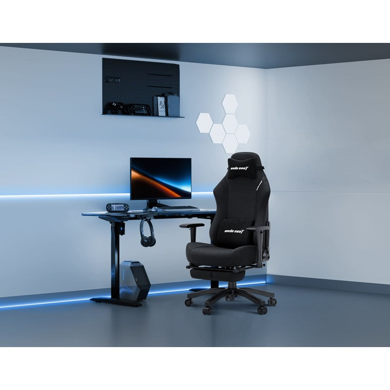 Andaseat Luna Pro with Footrest, Large Gaming Chair, Fabric