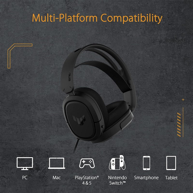 Asus TUF Gaming H1 Wireless Gaming Headset for PC, MAC, PS4/PS5, Switch - Black