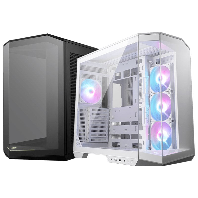 MSI MAG PANO 100R PZ ATX Mid Tower Gaming PC Case - Black (4 ARGB Fans Included)