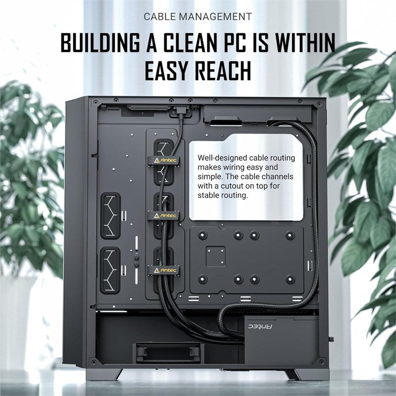 Antec P20C E-ATX Mid Tower Gaming PC Case - Black (3 Fans Included)