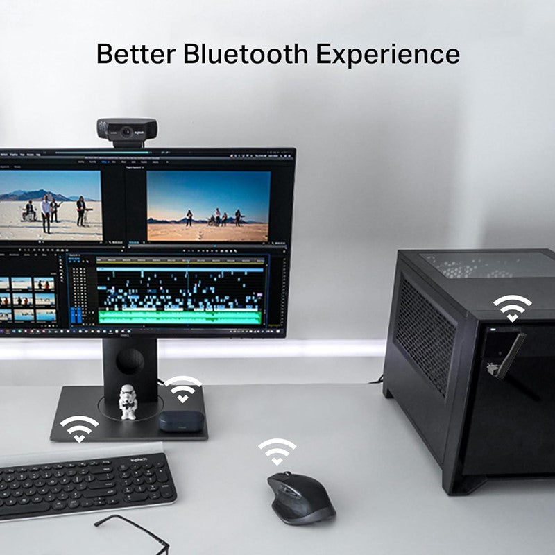 TP-Link USB Bluetooth Adapter for PC, Bluetooth 5.3 Long Range Receiver, Plug and Play, Adjustable Antenna