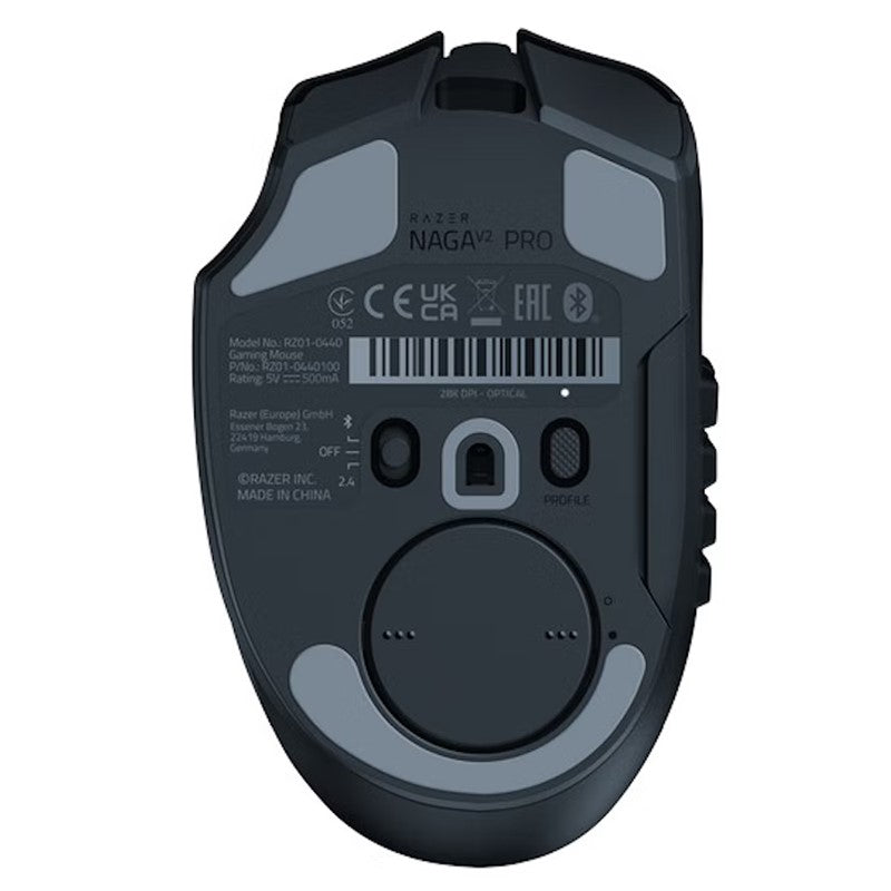 Razer Naga V2 Pro MMO Wireless Gaming Mouse with HyperScroll Pro Wheel - Black