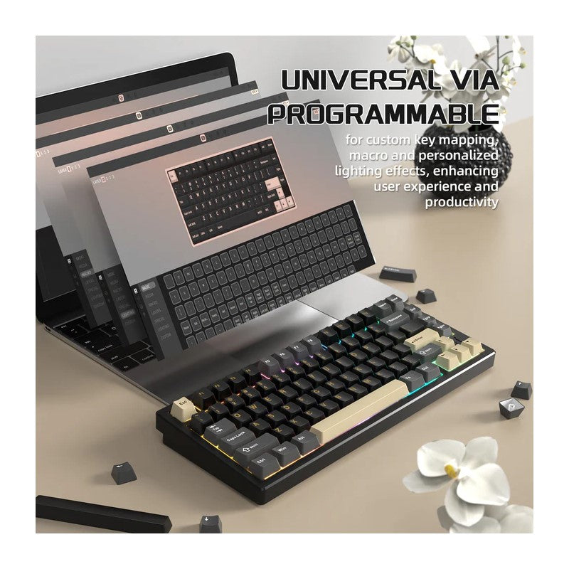 ATTACK SHARK X75 75% VIA Wireless Gasket Full Aluminum Mechanical Keyboard