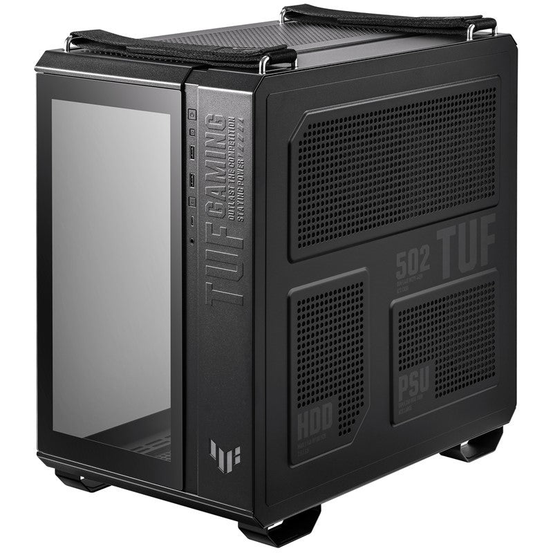 حافظة اسوس تاف جيمينج GT502 من الزجاج المقوى ATX Mid Tower - أسود
