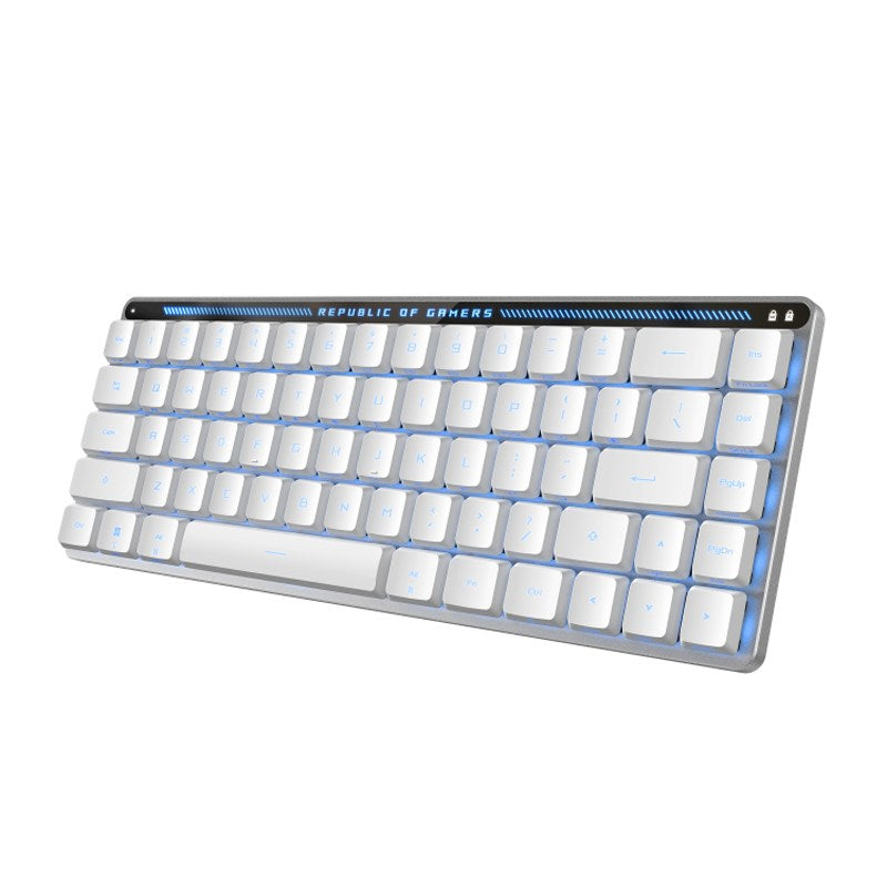 Asus ROG Falchion RX Low Profile 65% Wireless Optical Mechanical Gaming Keyboard (ROG RX Red Switches) (Arabic Layout) - White