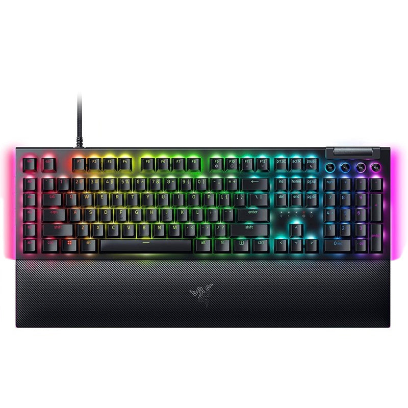 Razer BlackWidow V4 Wired Mechanical Gaming Keyboard with Razer Chroma RGB (Green Switch) - Black