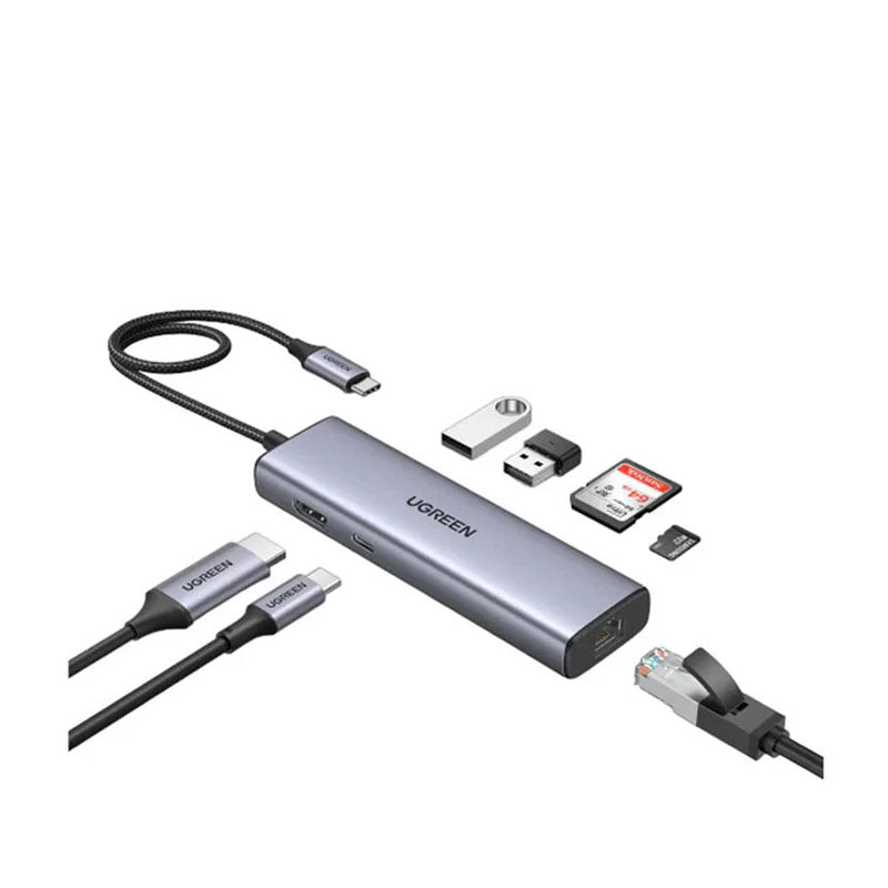 يوجرين 7 في 1 محور يو اس بي سي (4K@30 هرتز اتش دي ام اي ، RJ45 إيثرنت)