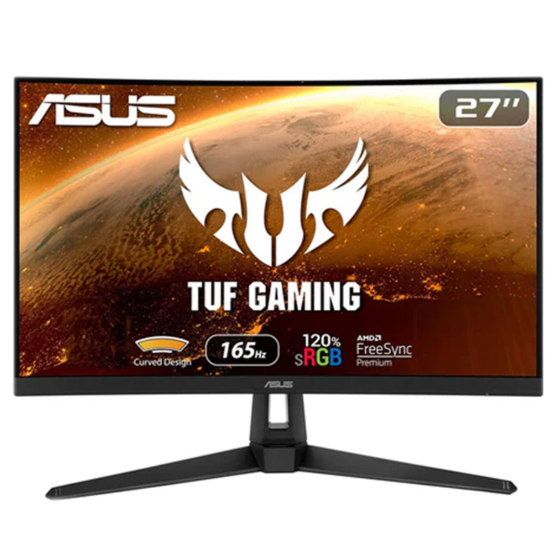 أسوس, شاشة الألعاب , TUF,(VG27VH1B)شاشه مقاس 27 بوصة اف اتش دى ، 165 هرتز، 1 مللي ثانية، AMD FreeSync - أسود