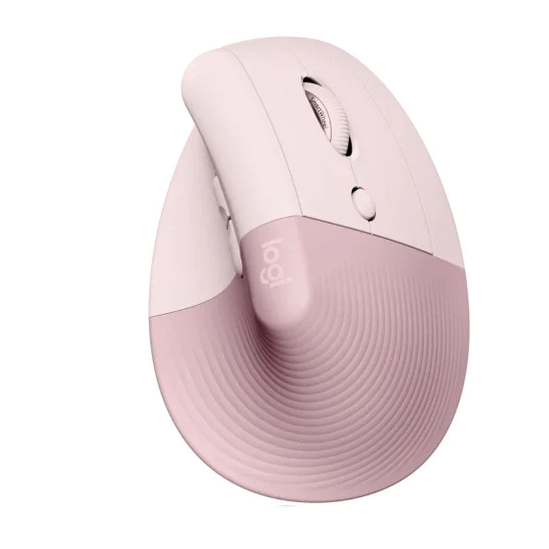 Logitech Lift Vertical Ergonomic Wireless & Blutooth Mouse - Rose