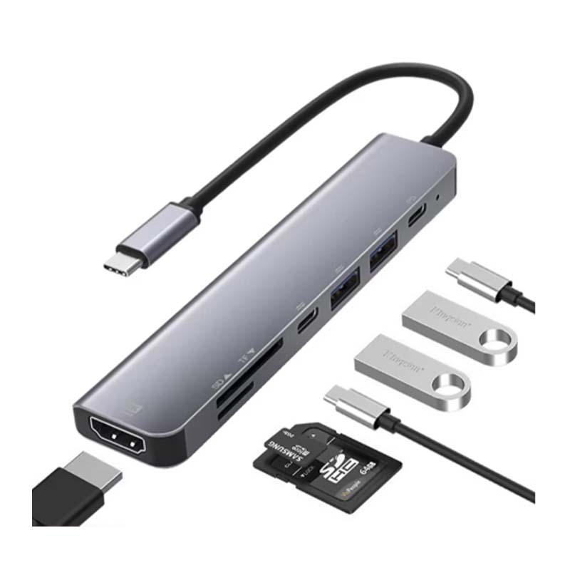 Phone Planet 7 in 1 Adapter For Laptop and Mobiles , Type-C Devices