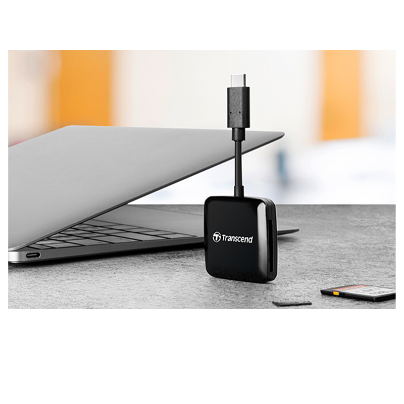 Transcend TS-RDC3 USB 3.2 USB Type-C Multifunctional Card Reader - Black