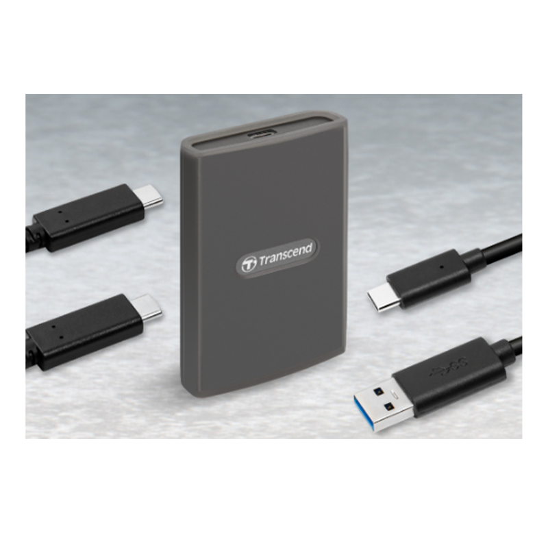 Transcend CFexpress Card Reader, Type B, USB 3.2 Gen 2x2, 20 Gbps, for Photography and Cinematic Experts, Provide Type A and Type C Cables - Space Grey