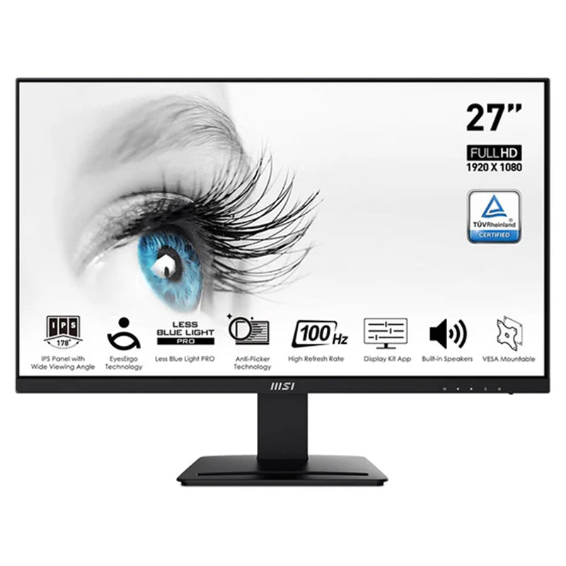 MSI PRO MP273A FHD IPS, 100Hz, 1ms, Adaptive-Sync Support Gaming Monitor