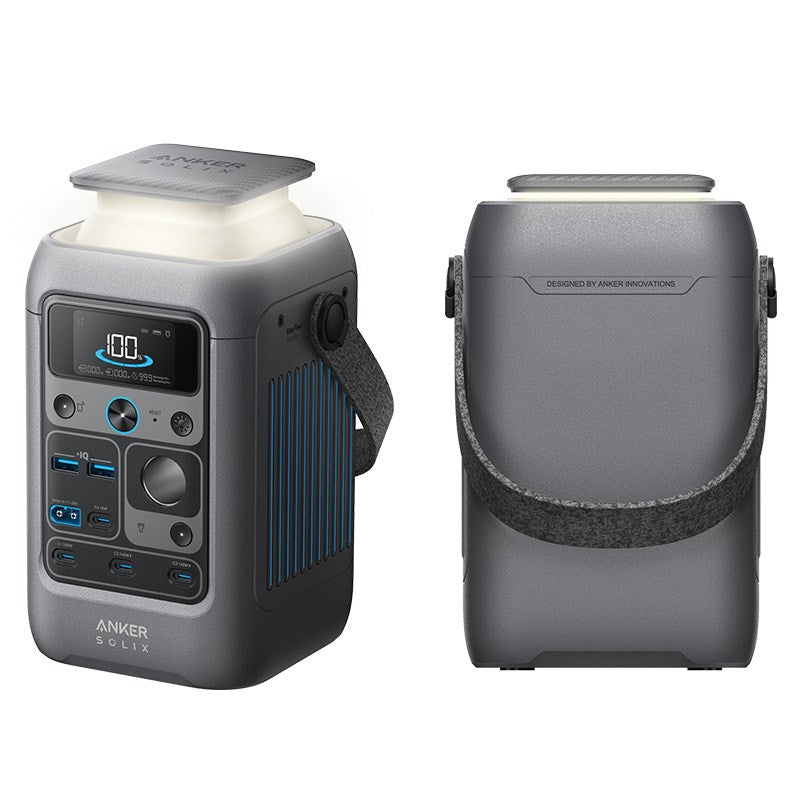 Anker Solix C300 DC Power Bank Power Station, 288 Wh (90,000 mAh) Battery for Multiple Devices, LiFePO4 Battery, 300 W Solar Generator, for Camping, Outdoors, Travel, Emergencies