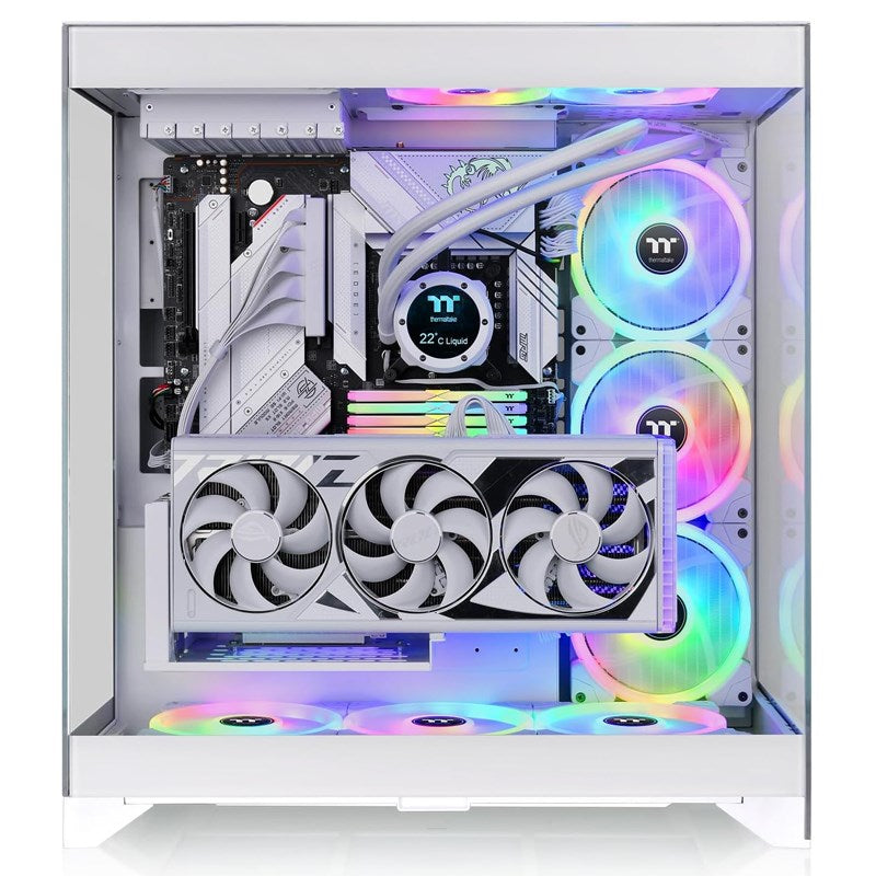 Thermaltake CTE E550 TG E-ATX Mid Tower Gaming PC Case - Snow