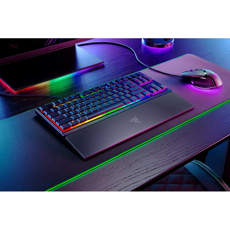 Razer Ornata V3 Tenkeyless Low-profile RGB Tenkeyless Mecha-Membrane Wired Gaming Keyboard (US Layout) - Black