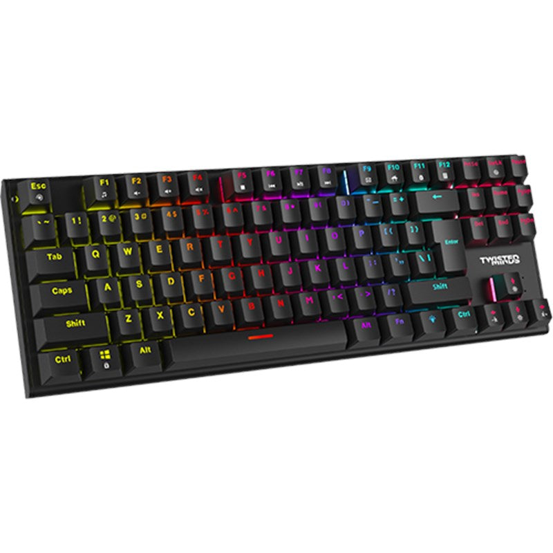 Twisted Minds 4in1 Gaming Bundle, Wired Keyboard DPI Adjustable Mouse, Rainbow Static Headset, Mouse Pad