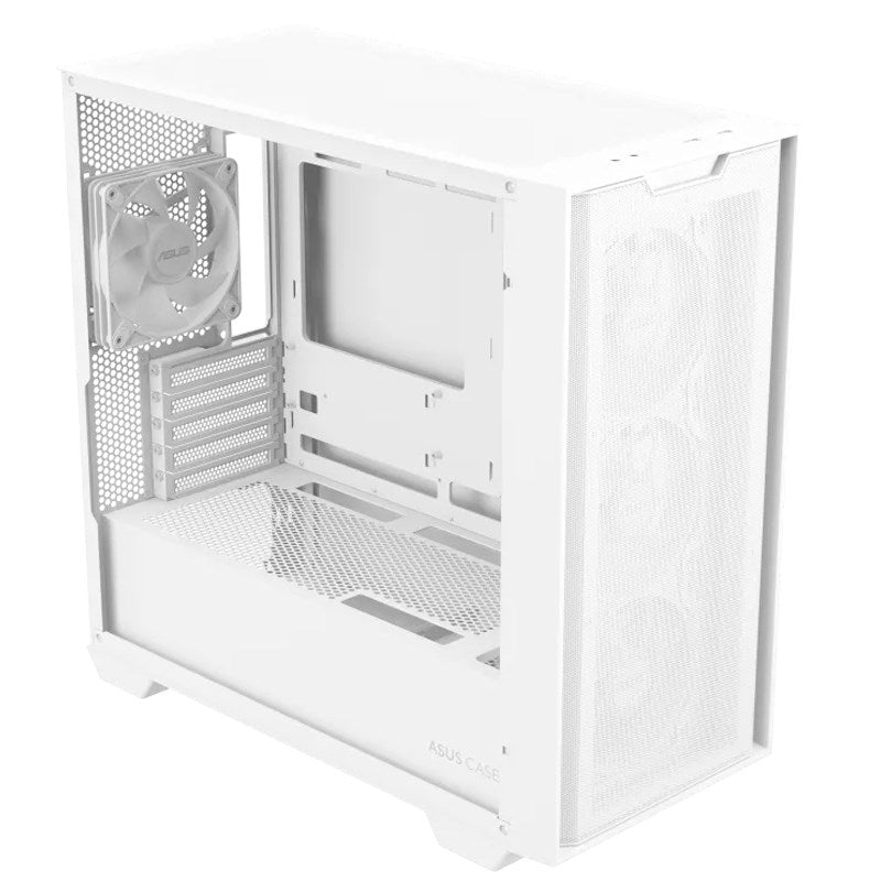 Asus A21 PLUS ARGB M-ATX Mid Tower Gaming PC Case - White