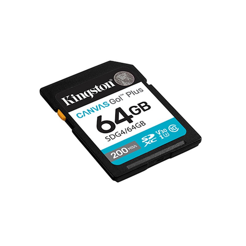 Kingston SDXC Canvas Go Plus Gen4 200 MB/s C10 UHS-I U3 V30