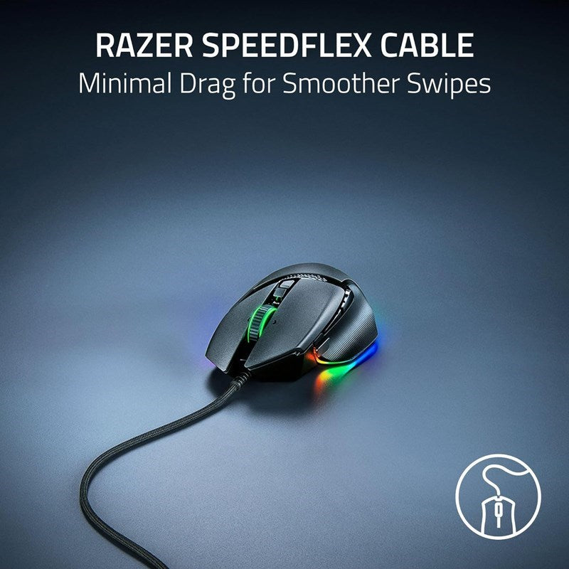 Razer Basilisk V3 35K Fully Customizable Ergonomic Wired RGB Gaming Mouse - Black
