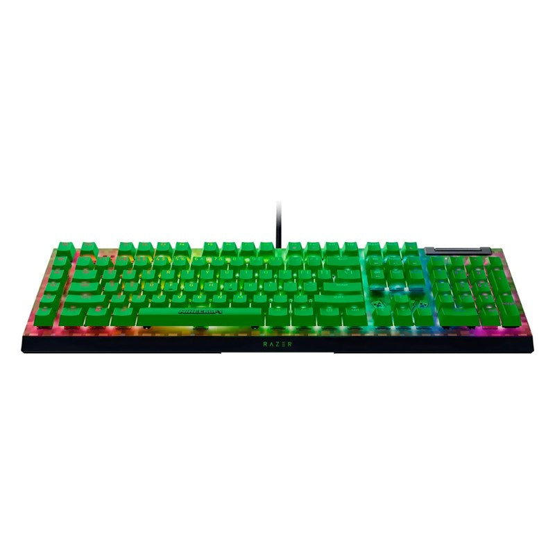 Razer BlackWidow V4 X Mechanical Gaming Keyboard with Razer Chroma RGB (Green Switch) - Minecraft Edition