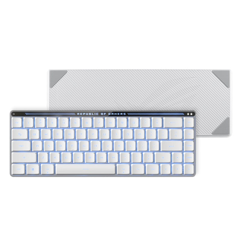 Asus ROG Falchion RX Low Profile 65% Wireless Optical Mechanical Gaming Keyboard (ROG RX Red Switches) (Arabic Layout) - White