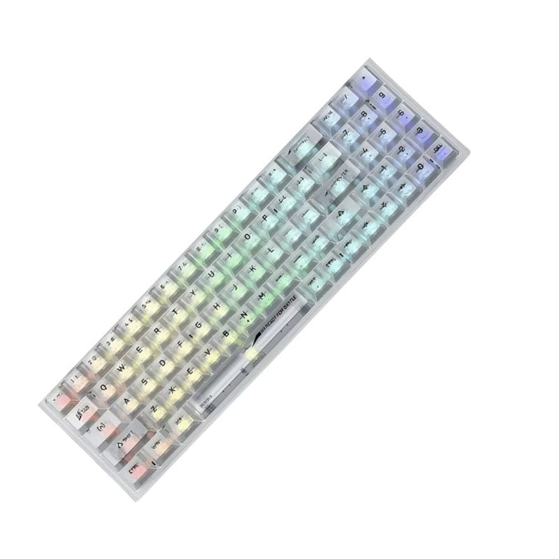 Redragon K628CT Pollux Pro RGB 75%, USB-C Wired, BT, 2.4 GHz Wireless Gaming Keyboard - Translucent Crystal Switch