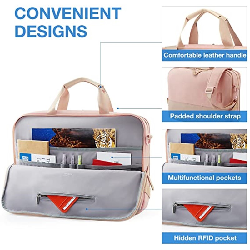 Bagsmart Falco Office Briefcase - Pink