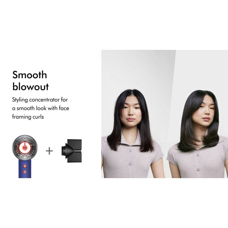 Dyson Supersonic Nural Hair Dryer, 3 Speed Settings (Attachments + Case) - Vinca Blue/Topaz