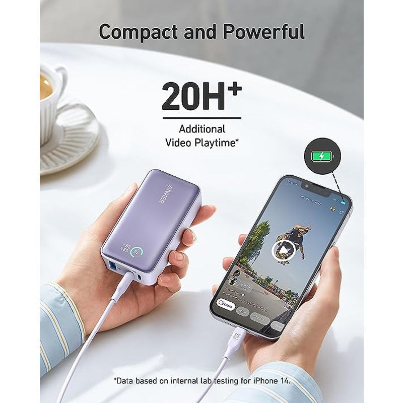 Anker Power Bank, 533 Power Bank (PowerCore 30W), Power IQ 3.0 Portable Charger with PD 30W Max Output, 10000mAh Battery Pack