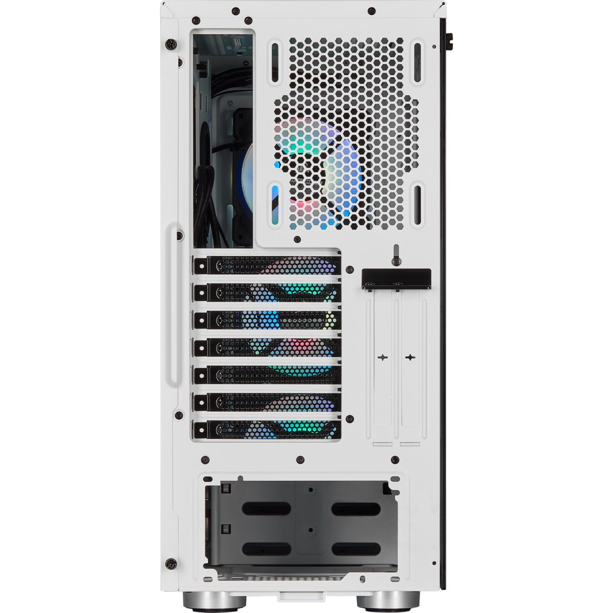Corsair iCUE 465X RGB ATX Mid-Tower Gaming PC Case - White