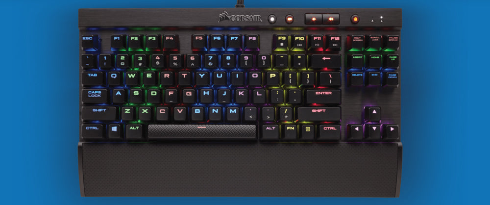 Corsair K65 RGB RAPIDFIRE TKL Wired Mechanical Gaming Keyboard (CHERRY MX Speed RGB) - Black