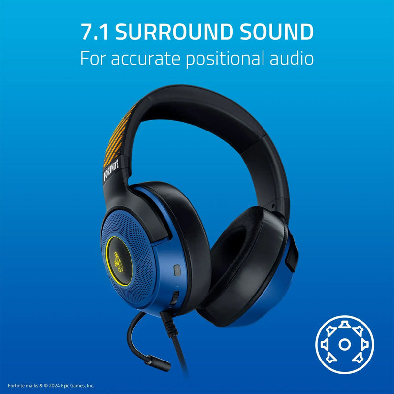 Razer Kraken V3 X Wired USB RGB Gaming Headset for PC and PS4 - Fortnite Edition