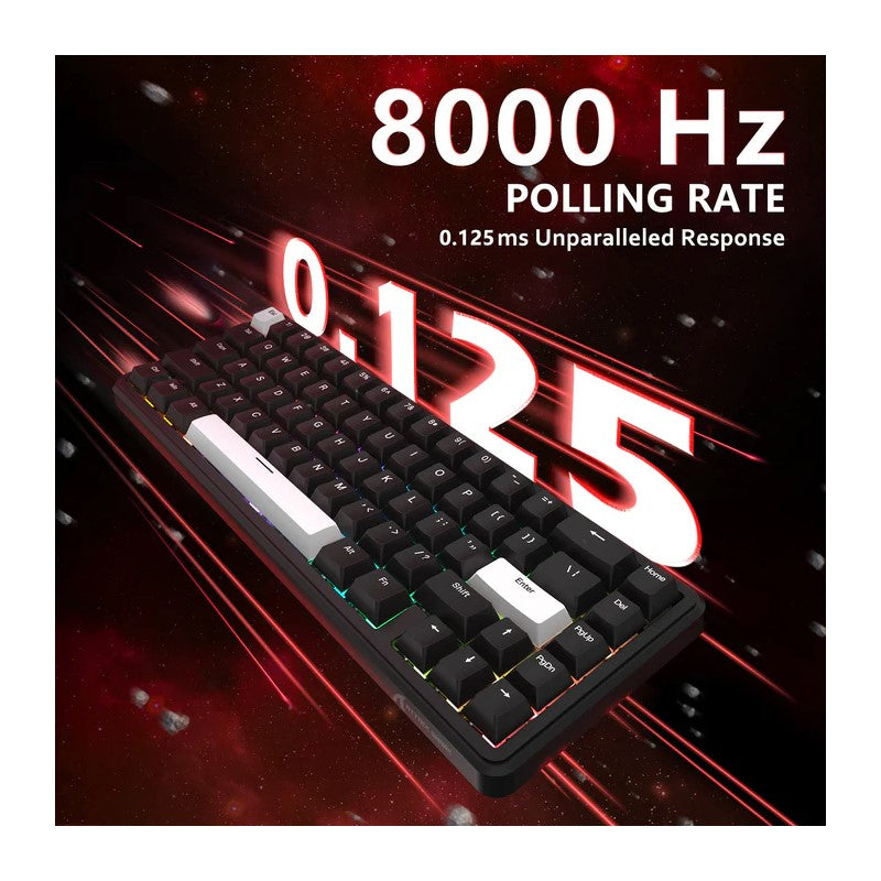 ATTACK SHARK X65 HE 65%, 8KHz, 0.01mm RT, PBT Keycaps RGB Magnetic Switch Rapid Trigger Keyboard