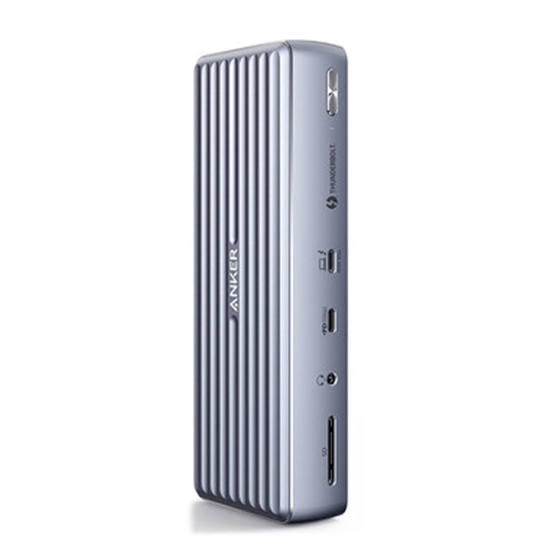 Anker 777 Thunderbolt Docking Station (Apex, 12-in-1, Thunderbolt 4), Max 90 Watts Charging for Laptop, 20 Watts Power Delivery, Single 8K, Triple 4K Display, 10Gbps Data, Ethernet, Audio, SD