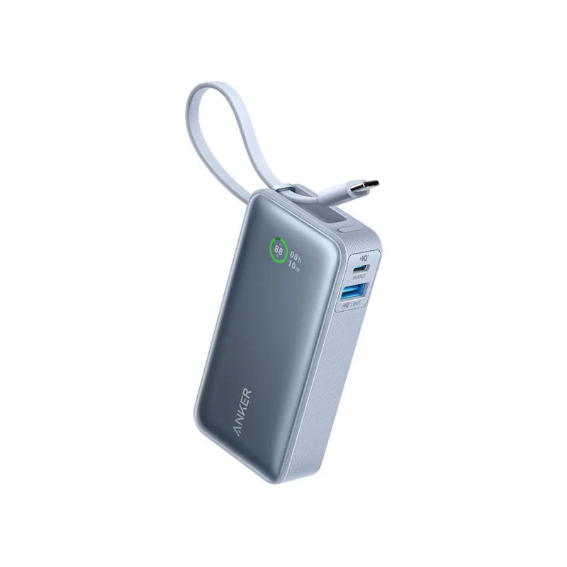 Anker Nano Power Bank (30W, Built-In USB-C Cable) 10000mAh PD - Blue