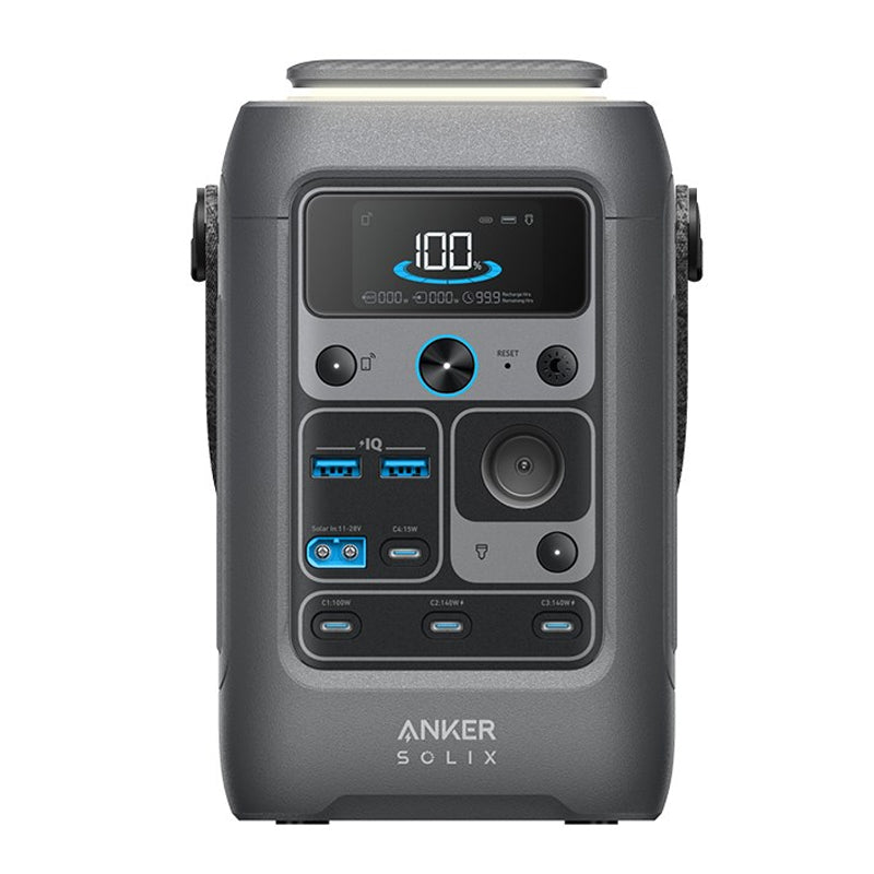 Anker Solix C300 DC Power Bank Power Station, 288 Wh (90,000 mAh) Battery for Multiple Devices, LiFePO4 Battery, 300 W Solar Generator, for Camping, Outdoors, Travel, Emergencies