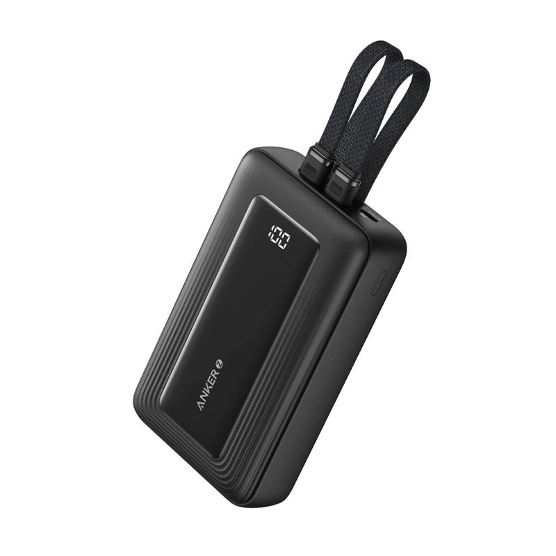 Anker Zolo Power Bank (20 K, 30 Watts, Built-In USB-C and Lightning Cable) - Black