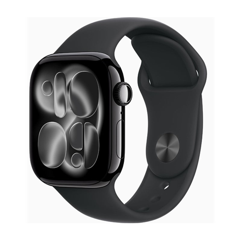 Apple Watch Series 11, 42mm, Jet Black Aluminium Case, Black Sport Band, (GPS)