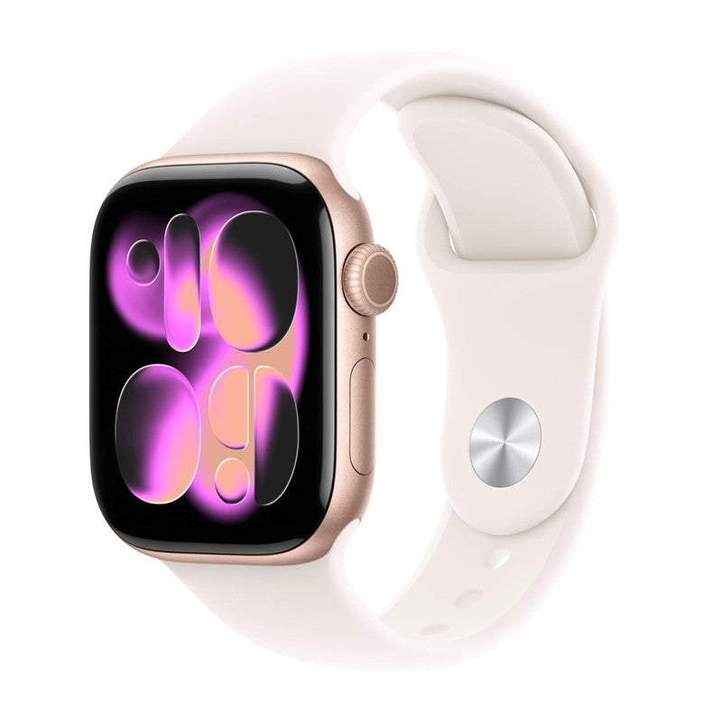 Apple Watch Series 11, 42mm, Rose Gold Aluminium Case, Light Blush Sport Band, (GPS+Cellular)