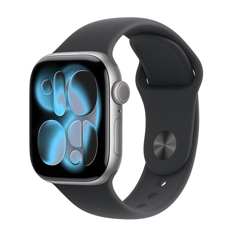 Apple Watch Series 11, 42mm, Space Grey Aluminium Case, Black Sport Band, (GPS+Cellular)