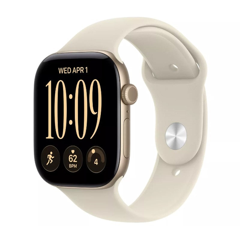 Apple Watch Series 12, 42mm, Light Gold Aluminium Case, Sand Sport Band, (GPS)