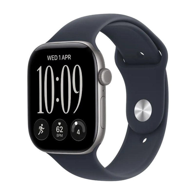 Apple Watch Series 12, 42mm, Space Grey Aluminium Case, Navy Blue Sport Band, (GPS)