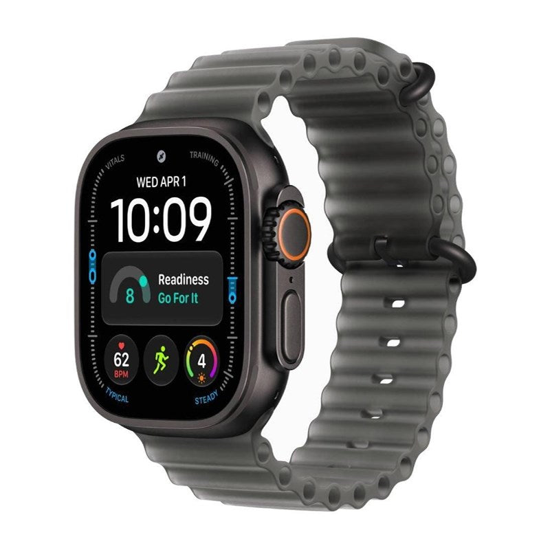 Apple Watch Ultra 4, 49mm, Black Titanium Case, Translucent Black Ocean Band, (GPS+Cellular)