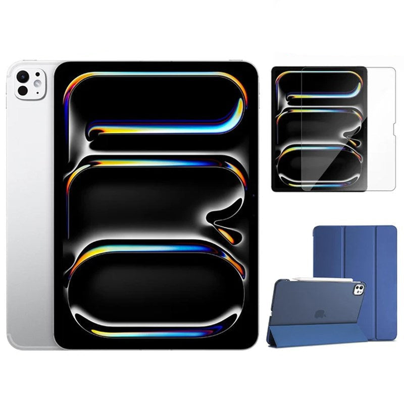 Apple iPad Pro M5 13", Wi-Fi, 2025, (Standard Glass) 2 TB, Space Black + Screen Protector & Case (Assorted)