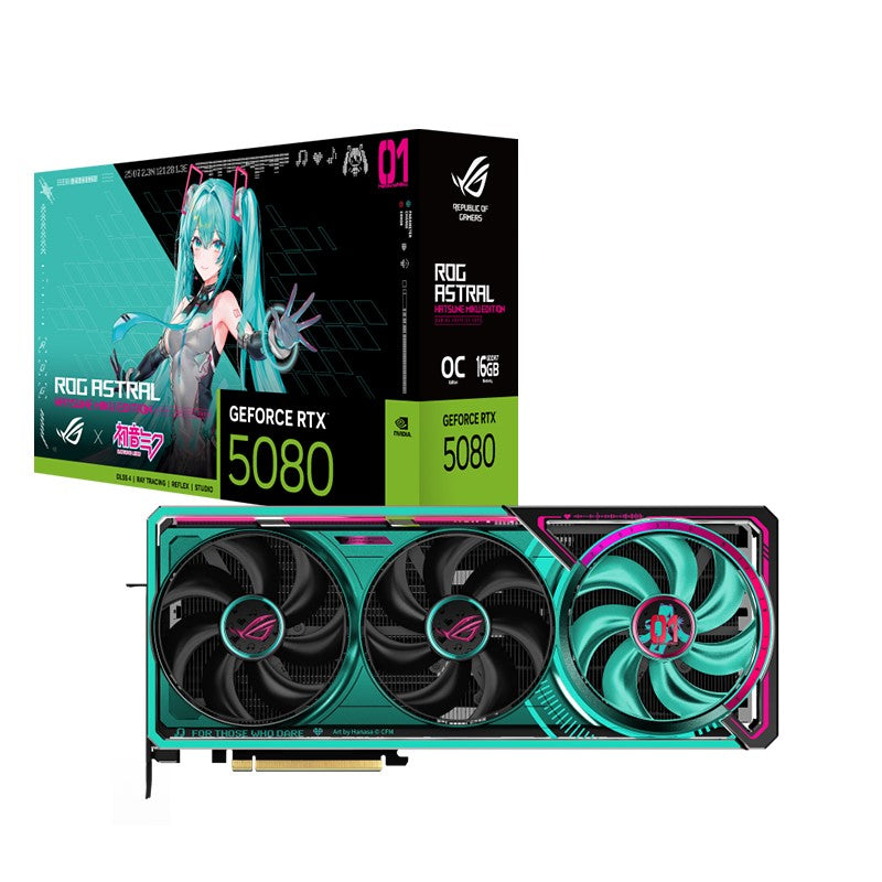 Asus ROG ASTRAL GeForce RTX 5080 OC 16 GB GDDR7 Hatsune Miku Edition Gaming Graphics Card