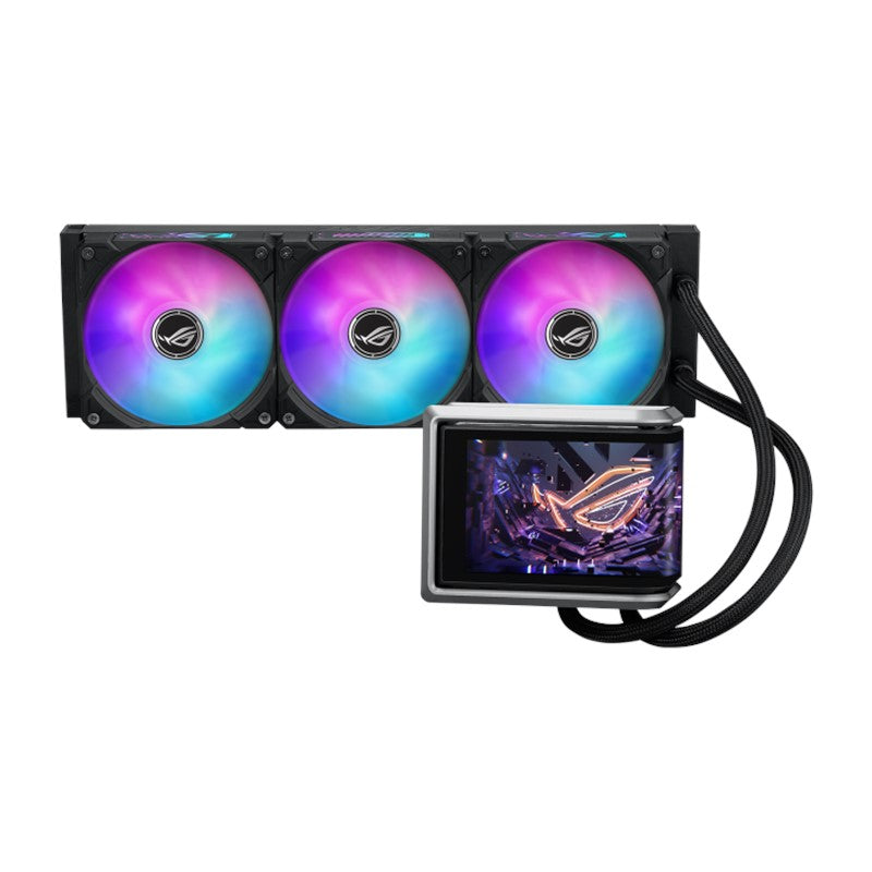 Asus ROG RYUO IV SLC 360 ARGB Liquid CPU Cooler with 6.67" Curved 2K AMOLED Display - Black